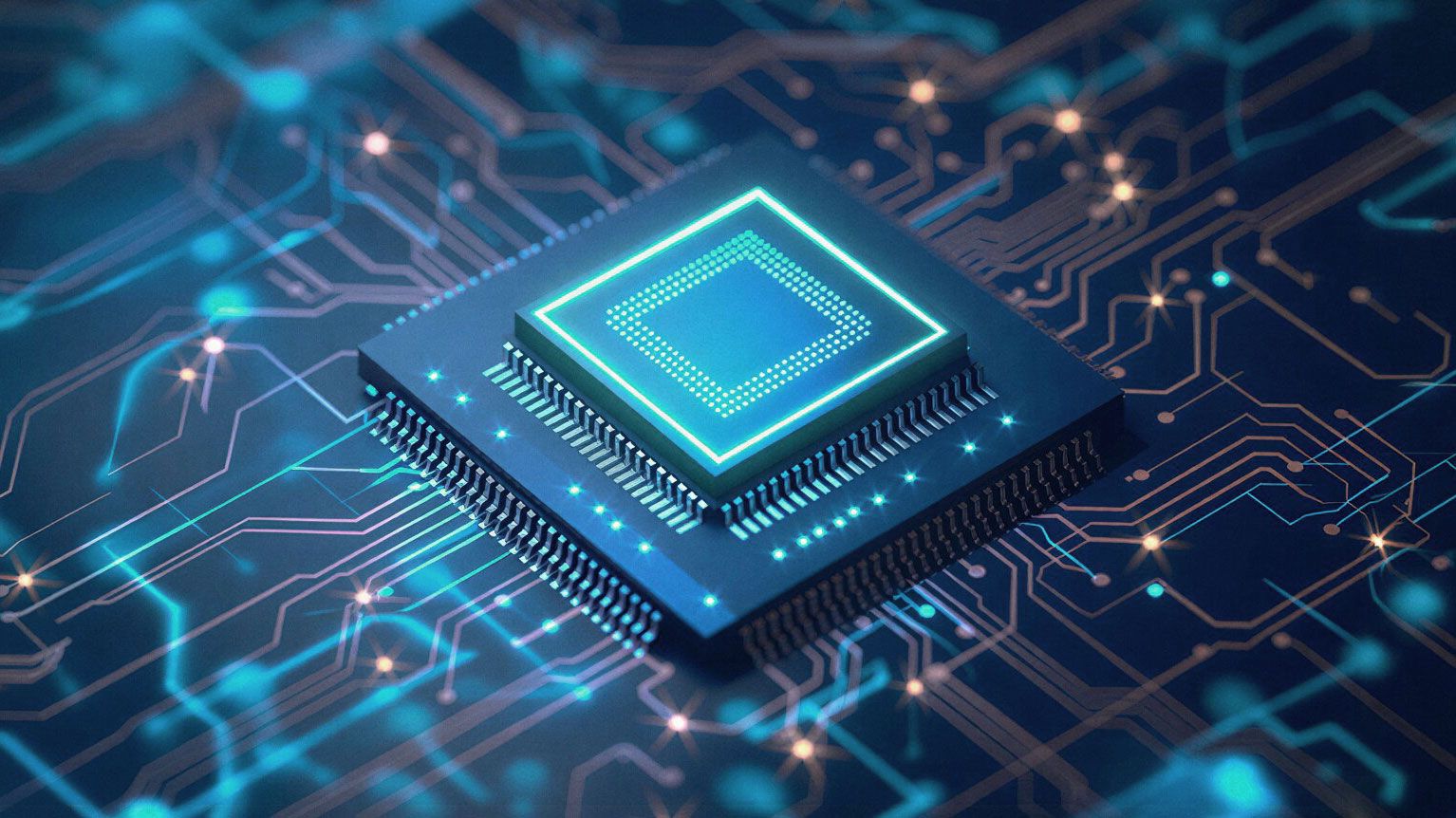 Az ECK és az állami Cégkapu közötti gépi interfész összeköttetést szemléltető kép. A kép egy mesterséges intelligenciával létrehozott illusztráció, amelyen egy nyomtatott áramkör látható egészen közelről. A nyomtatott áramkör közepén egy mikrocsip kapott helyet, amely az e-PostOffice Kft. arculati színéhez illeszkedve kék fénnyel világít. A kék fény a mikrocsipből kilépve végigfut a nyomtatott áramkör vezető sávjain is. A kép célja, hogy megmutassa a gép-gép kapcsolat modern és dinamikus mivoltát.